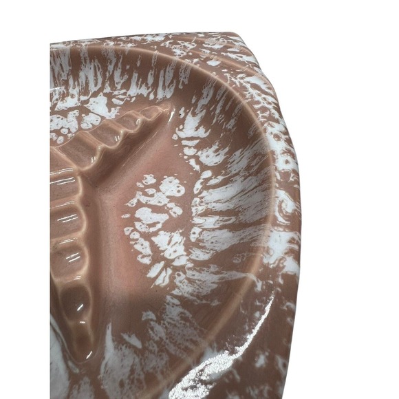 Mid-Century Atomic Ashtray Splatter Speckled Ceramic Triangle Vtg - Picture 6 of 9